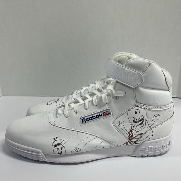 Reebok Other - Reebok Ex-O-Fit Clean High SZ 11 White Bait Stranger Things Ghostbusters CN3570